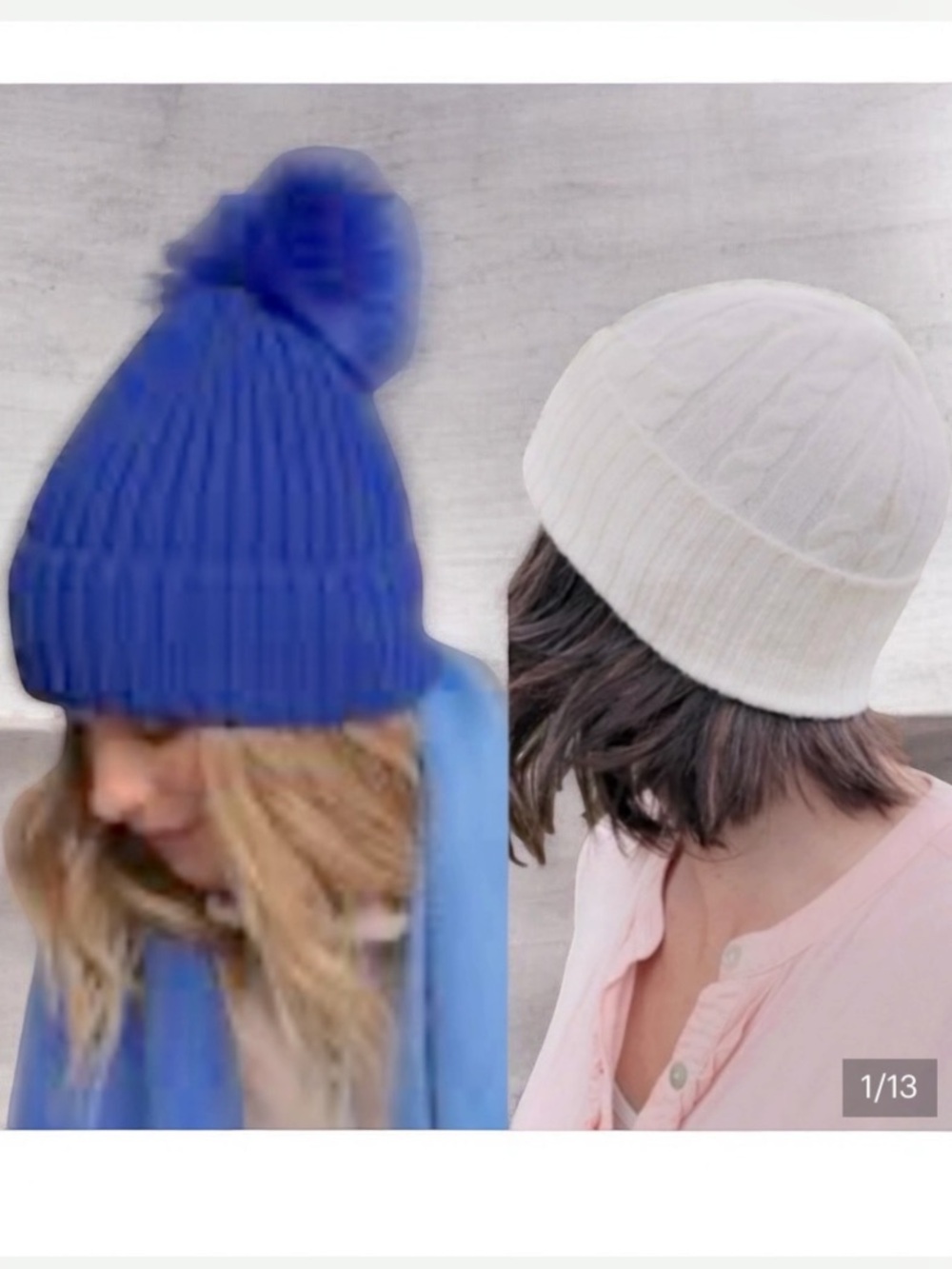 NWOT Winter Cashmere Blend 2 Hats Size OS